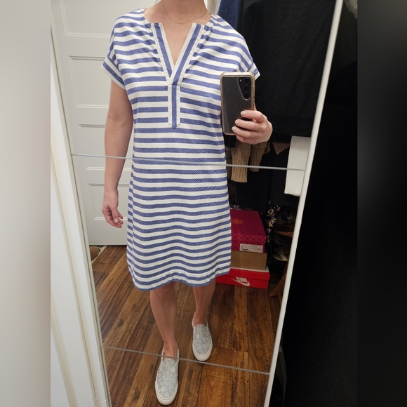 Vineyard Vines Navy and White Striped Mini Dress - Picture 3 of 6